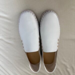 Silent D Becca-DJ white leather sneakers featuring striped gore panels and a ru